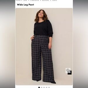 Torrid Black and White Wide Leg Pants